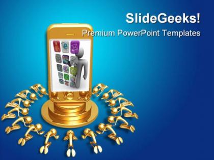 Touch screen phone technology powerpoint templates and powerpoint backgrounds 0211