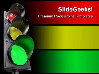 Traffic lights metaphor powerpoint templates and powerpoint backgrounds 0811