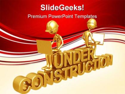 Under construction architecture powerpoint templates and powerpoint backgrounds 0611