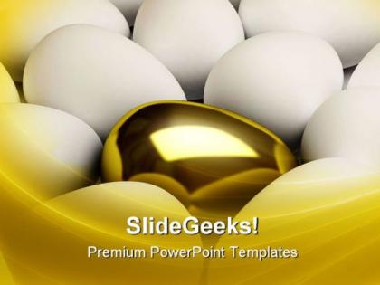Unique golden egg leadership powerpoint templates and powerpoint backgrounds 0711