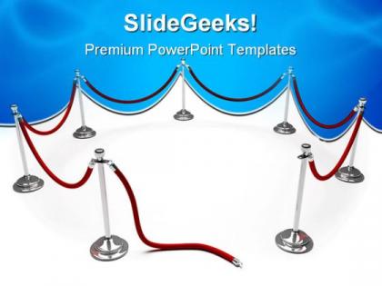 Velvet rope symbol powerpoint templates and powerpoint backgrounds 0811