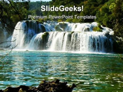 Waterfalls beauty powerpoint templates and powerpoint backgrounds 0811