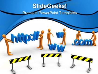 Website construction powerpoint templates and powerpoint backgrounds 0511