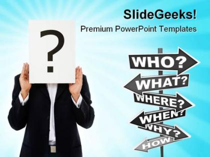 Who what where metaphor powerpoint templates and powerpoint backgrounds 0811