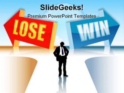 Win or lose business powerpoint templates and powerpoint backgrounds 0511
