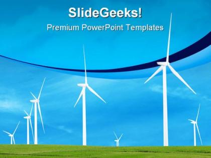 Wind turbines nature powerpoint templates and powerpoint backgrounds 0211