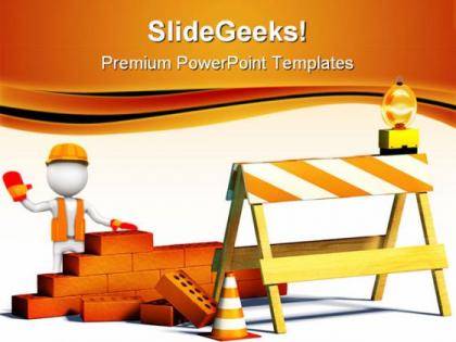 Work under construction powerpoint templates and powerpoint backgrounds 0811