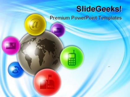 World of communications technology powerpoint templates and powerpoint backgrounds 0311