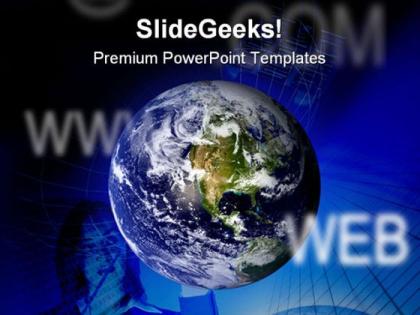 World wide web globe powerpoint templates and powerpoint backgrounds 0511