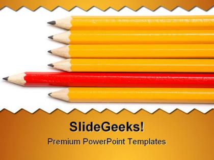 Yellow and red pencils business powerpoint templates and powerpoint backgrounds 0811