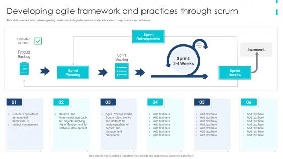 Q222 Agile Product Development Playbook Developing Agile Framework And Practices Through Scrum