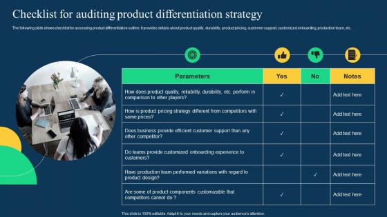 Q595 Effective Strategies To Achieve Sustainable Checklist For Auditing Product Differentiation Strategy