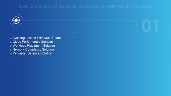 Q67 Table Of Contents For Managing Complexity In Multi Cloud Environment