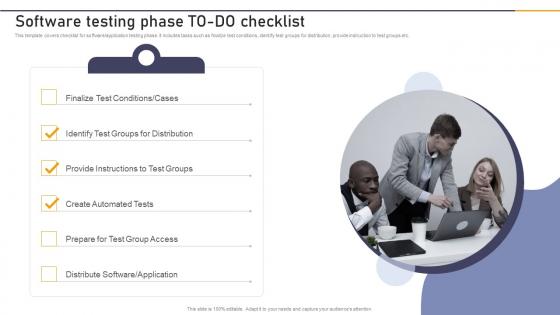 Q940 Enterprise Application Playbook Software Testing Phase To Do Checklist