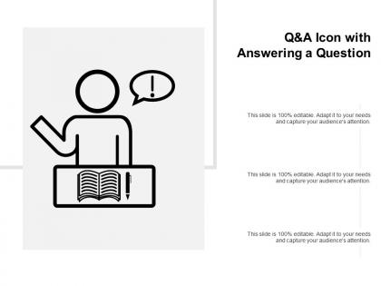 Q and a icon with answering a question