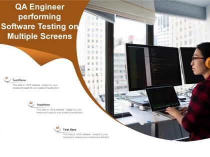Qa engineer performing software testing on multiple screens