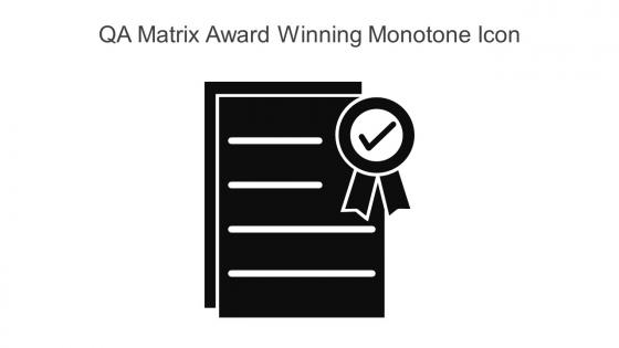 QA Matrix Award Winning Monotone Icon In Powerpoint Pptx Png And Editable Eps Format