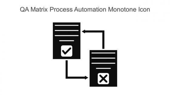 QA Matrix Process Automation Monotone Icon In Powerpoint Pptx Png And Editable Eps Format