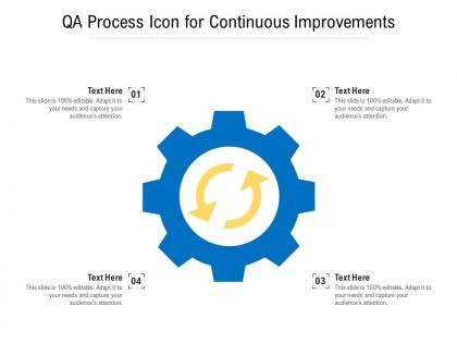 Qa process icon for continuous improvements
