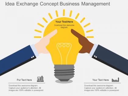 Qb idea exchange concept business management flat powerpoint design
