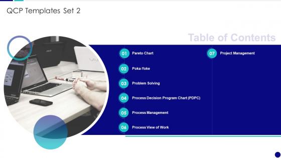 QCP Templates Set 2 Table Of Contents Ppt Powerpoint Presentation Slides Icons
