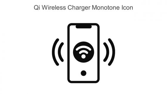 QI Wireless Charger Monotone Icon In Powerpoint Pptx Png And Editable Eps Format