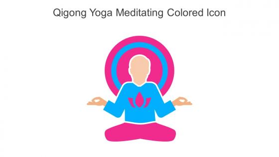 Qigong Yoga Meditating Colored Icon In Powerpoint Pptx Png And Editable Eps Format