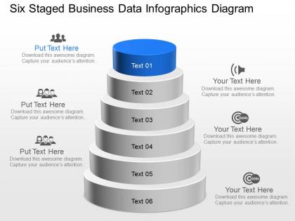 Qo six staged business data infographics diagram powerpoint template