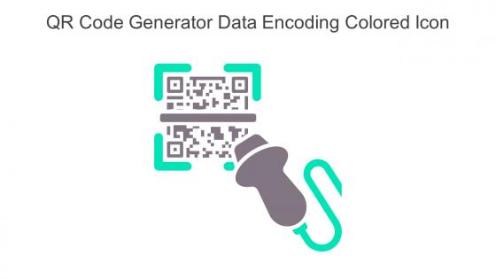 QR Code Generator Data Encoding Colored Icon In Powerpoint Pptx Png And Editable Eps Format