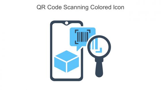 QR Code Scanning Colored Icon In Powerpoint Pptx Png And Editable Eps Format