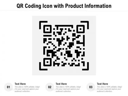 Qr coding icon with product information