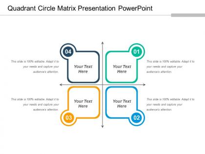 Quadrant circle matrix presentation powerpoint