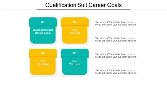 Qualification suit career goals ppt powerpoint presentation picture cpb