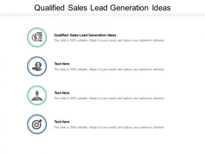 Qualified sales lead generation ideas ppt powerpoint presentation show graphics tutorials cpb