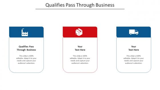 Qualifies Pass Through Business Ppt Powerpoint Presentation Infographics Introduction Cpb