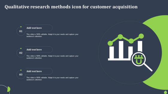 Qualitative Research Methods Icon For Customer Acquisition