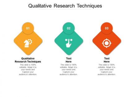 Qualitative research techniques ppt powerpoint presentation professional display cpb