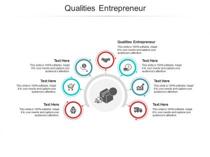 Qualities entrepreneur ppt powerpoint presentation slides designs cpb