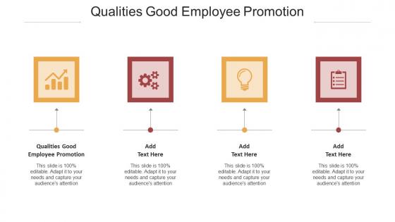 Qualities Good Employee Promotion In Powerpoint And Google Slides Cpb