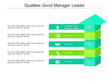 Qualities good manager leader ppt powerpoint presentation icon background cpb