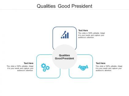 Qualities good president ppt powerpoint presentation layouts icon cpb