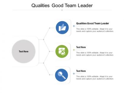 Qualities good team leader ppt powerpoint presentation ideas cpb