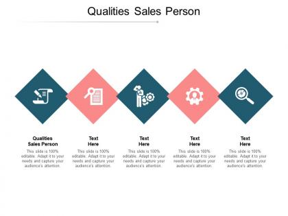 Qualities sales person ppt powerpoint presentation ideas objects cpb