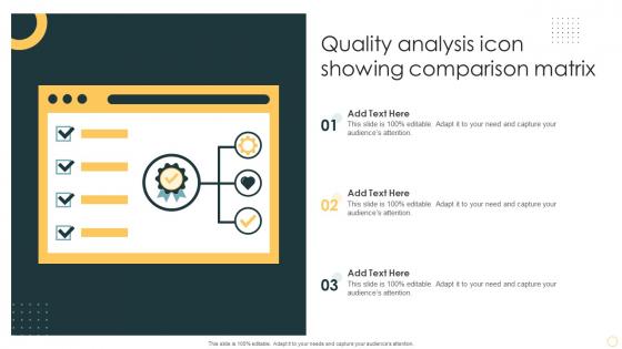 Quality Analysis Icon Showing Comparison Matrix