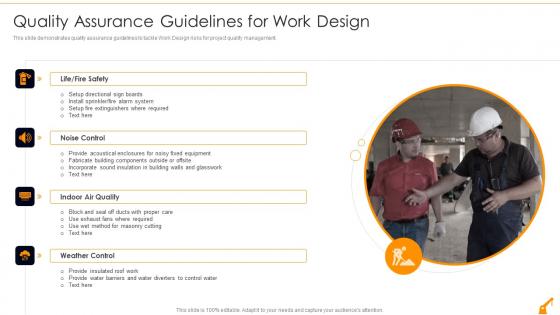 Quality Assurance Guidelines For Work Design Risk Management In Commercial Building