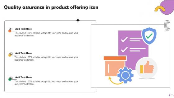 Quality Assurance In Product Offering Icon