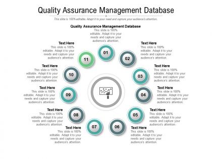 Quality assurance management database ppt powerpoint presentation styles influencers cpb