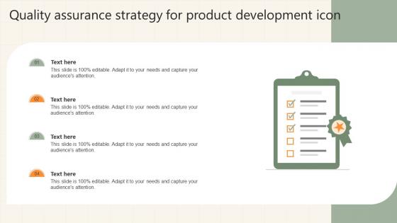 Quality Assurance Strategy For Product Development Icon