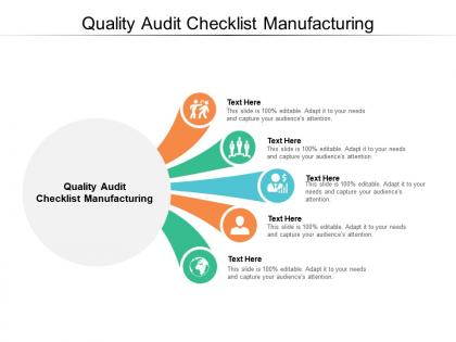 Quality audit checklist manufacturing ppt powerpoint presentation infographic template cpb