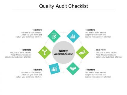 Quality audit checklist ppt powerpoint presentation outline model cpb